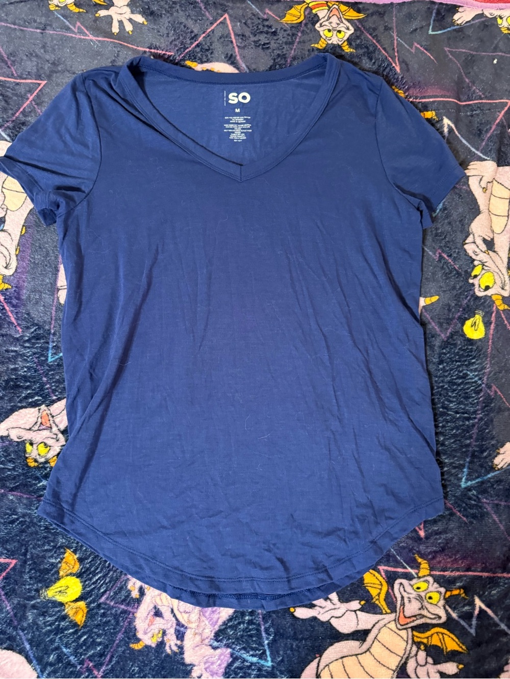 SO Navy V-Neck Short Sleeve Tee